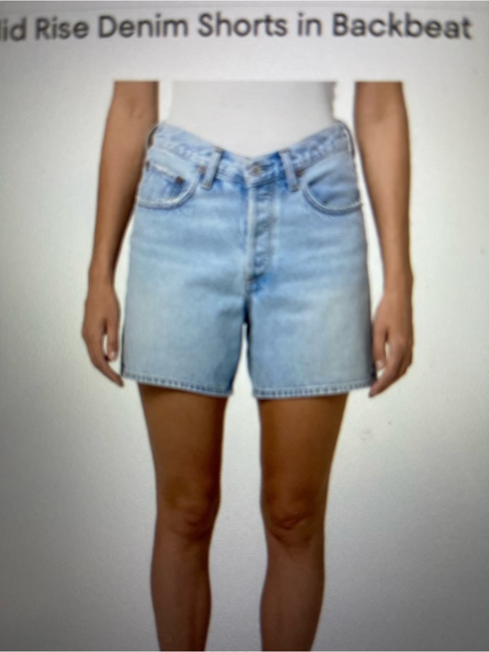 NWOT AGOLDE V-Waist Baggy Denim Shorts in Backbeat